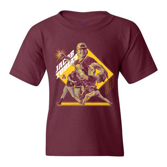 Arizona State - NCAA Baseball : Jacob Tobias - Player Collage Youth T-Shirt