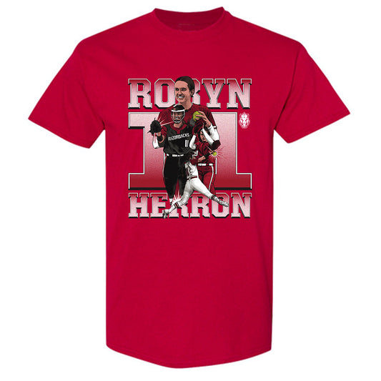 Arkansas - NCAA Softball : Robyn Herron - Player Collage T-Shirt