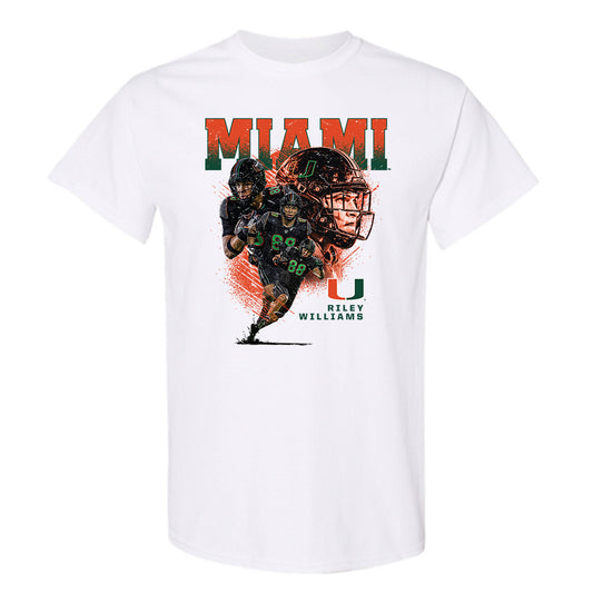 Miami - NCAA Football : Riley Williams - Player Collage T-Shirt