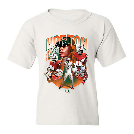 Miami - NCAA Football : Isaiah Horton - Player Collage Youth T-Shirt