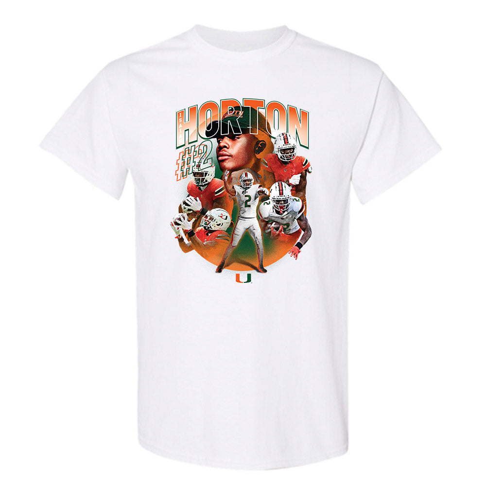 Miami - NCAA Football : Isaiah Horton - Player Collage T-Shirt