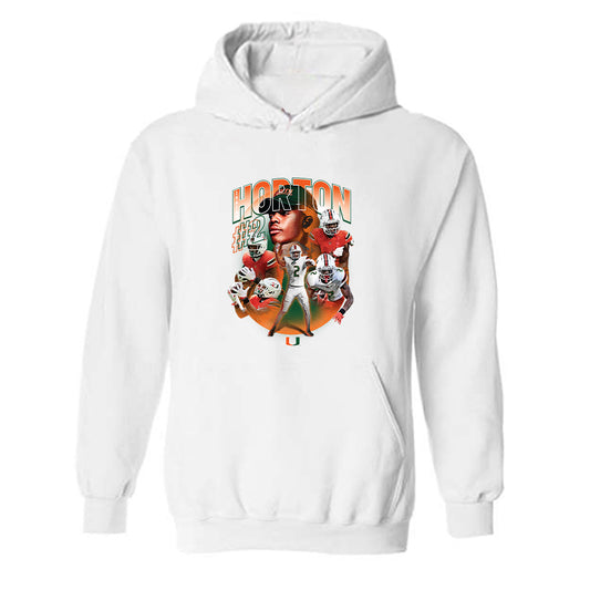 Miami - NCAA Football : Isaiah Horton - Player Collage Hooded Sweatshirt