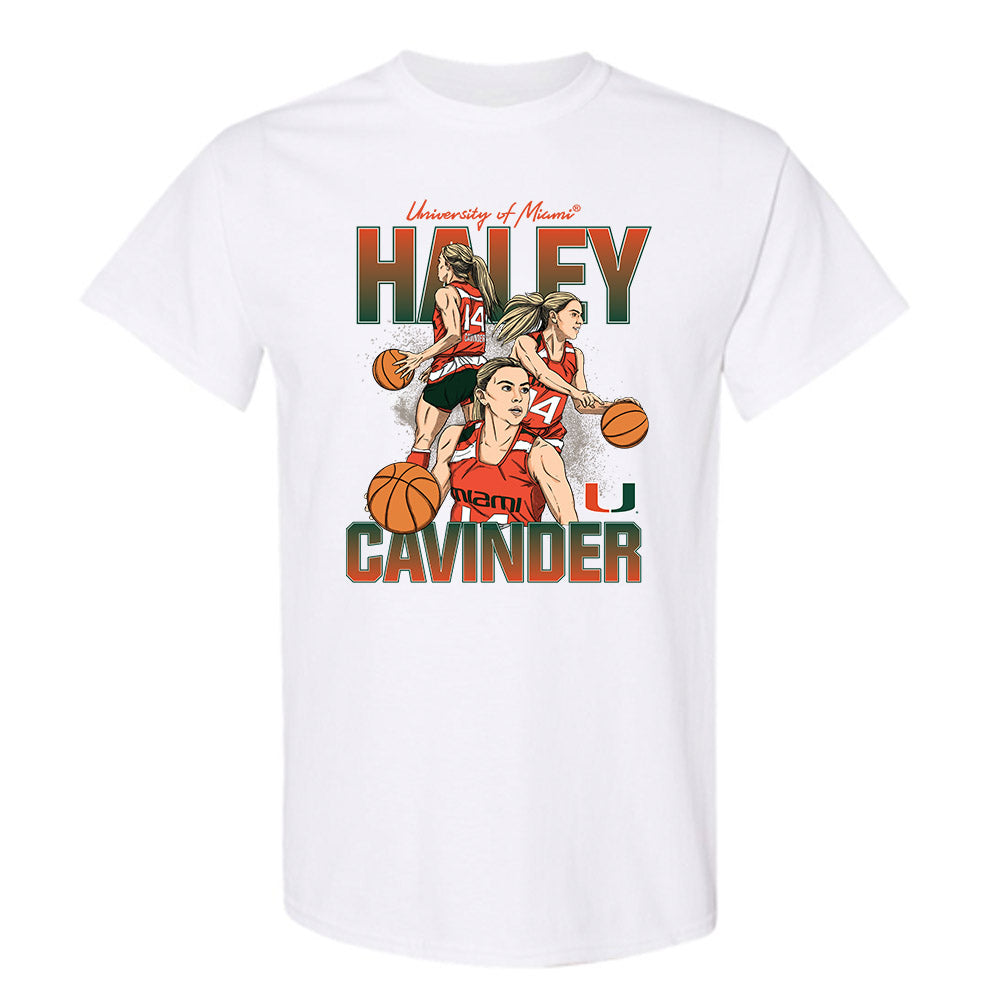 Miami - NCAA Women's Basketball : Haley Cavinder - Player Collage T-Shirt