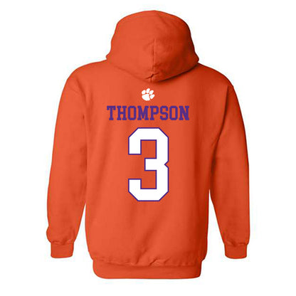Clemson - NCAA Men's Basketball : Chase Thompson - Classic Shersey Hooded Sweatshirt-1