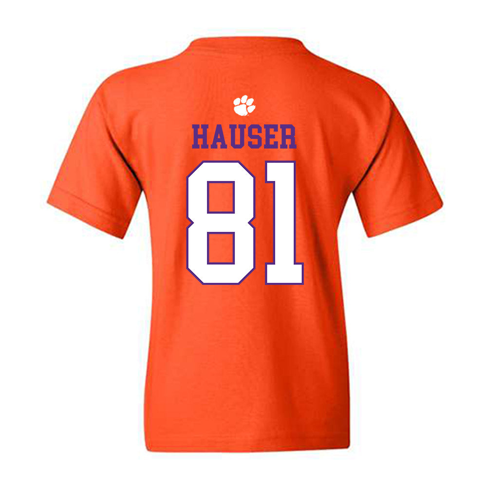 Clemson - NCAA Football : Nolan Hauser - Classic Shersey Youth T-Shirt-1