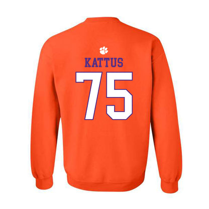 Clemson - NCAA Football : Tucker Kattus - Classic Shersey Crewneck Sweatshirt-1