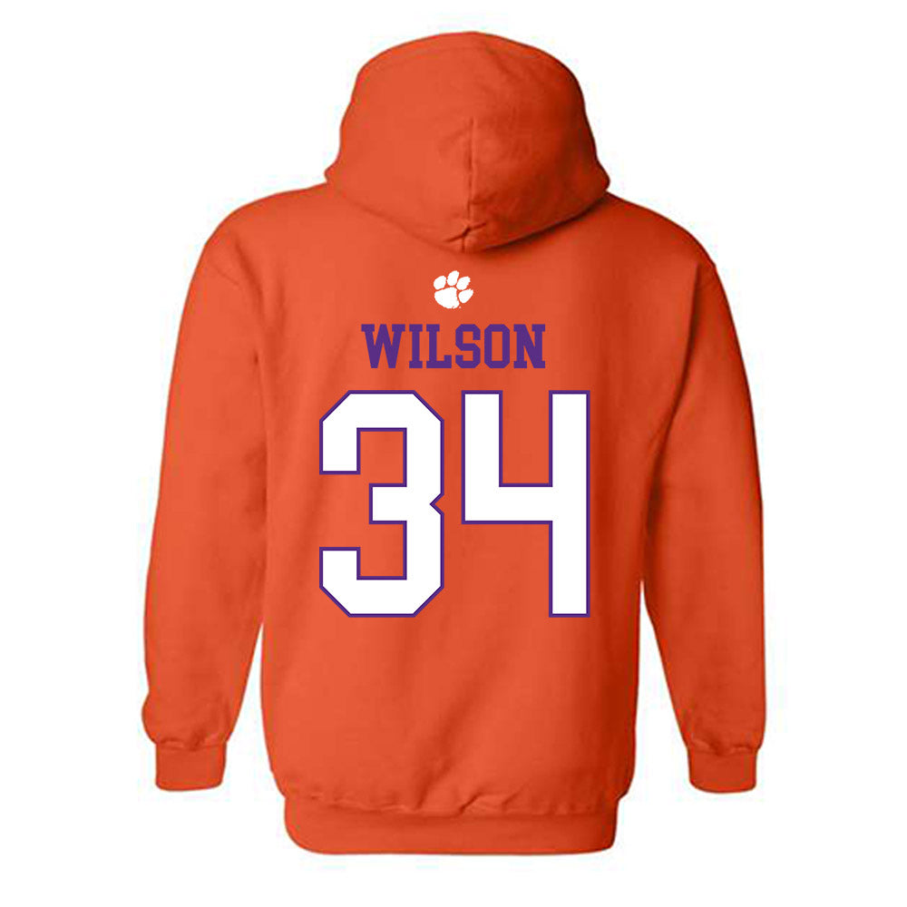 Clemson - NCAA Football : Max Wilson - Classic Shersey Hooded Sweatshirt-1