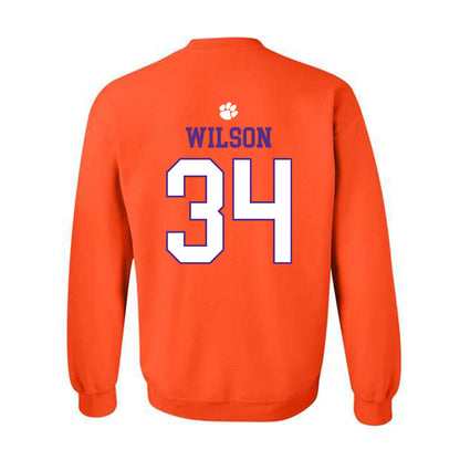 Clemson - NCAA Football : Max Wilson - Classic Shersey Crewneck Sweatshirt-1
