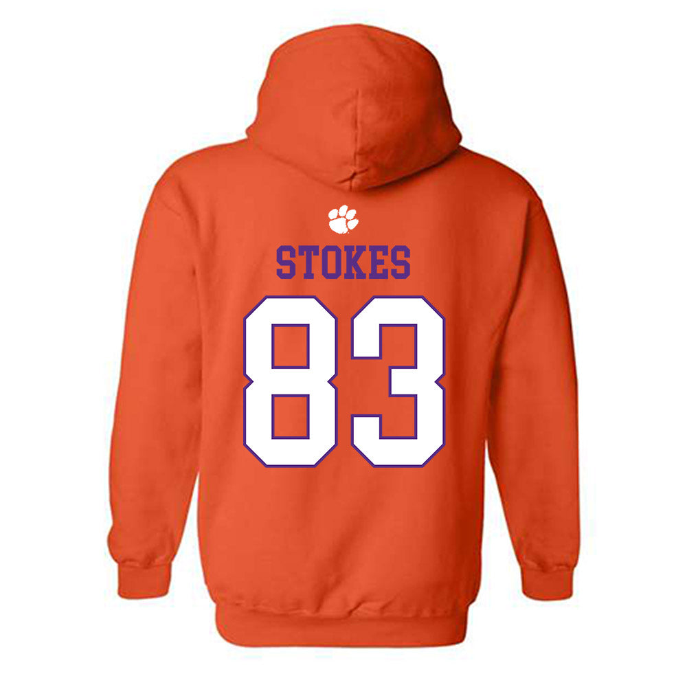 Clemson - NCAA Football : Ethan Stokes - Classic Shersey Hooded Sweatshirt-1