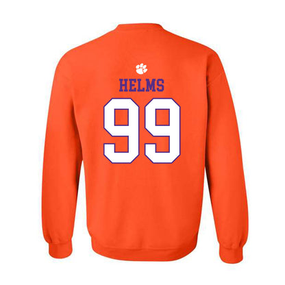 Clemson - NCAA Football : Hunter Helms - Classic Shersey Crewneck Sweatshirt-1