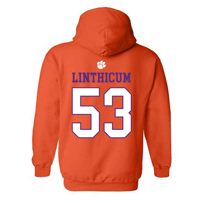 Clemson - NCAA Football : Ryan Linthicum - Classic Shersey Hooded Sweatshirt-1