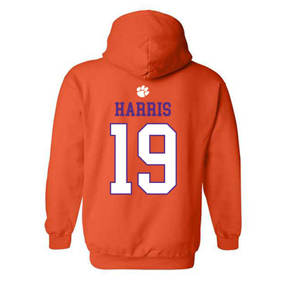 Clemson - NCAA Women's Soccer : Juju Harris - Classic Shersey Hooded Sweatshirt-1