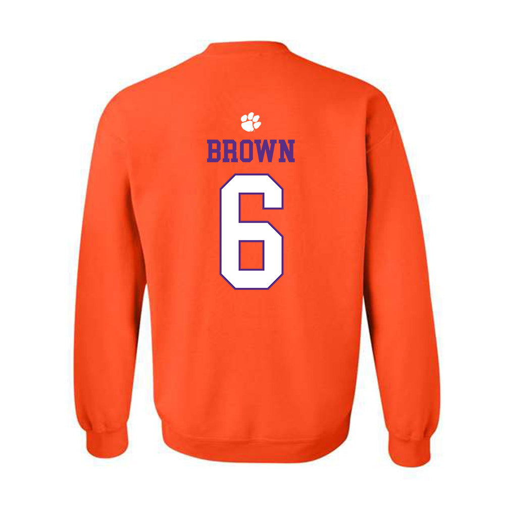 Clemson - NCAA Football : Tyler Brown - Classic Shersey Crewneck Sweatshirt-1