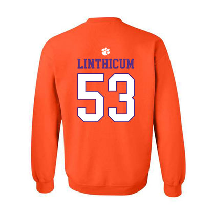 Clemson - NCAA Football : Ryan Linthicum - Classic Shersey Crewneck Sweatshirt-1