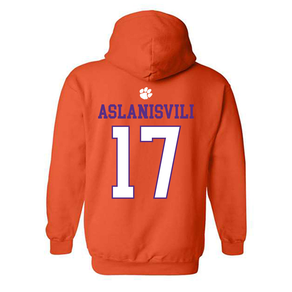 Clemson - NCAA Women's Tennis : Artemis Aslanisvili - Classic Shersey Hooded Sweatshirt-1