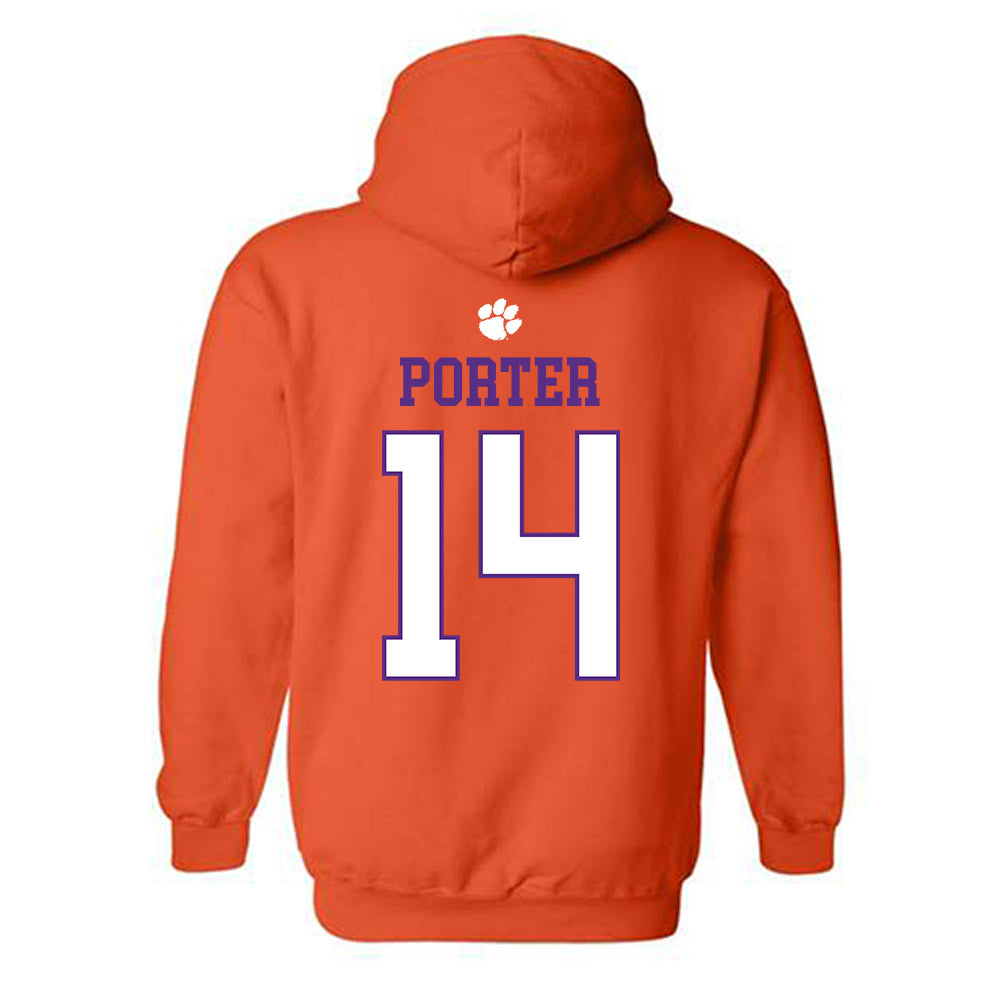 Clemson - NCAA Women's Basketball : Addie Porter - Classic Shersey Hooded Sweatshirt-1