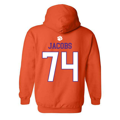 Clemson - NCAA Football : Brayden Jacobs - Classic Shersey Hooded Sweatshirt-1