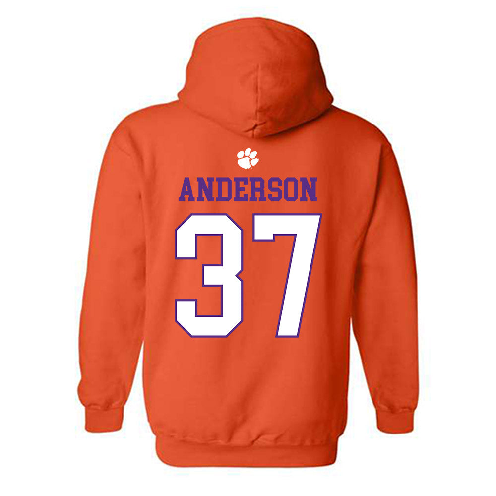 Clemson - NCAA Football : Logan Anderson - Classic Shersey Hooded Sweatshirt-1