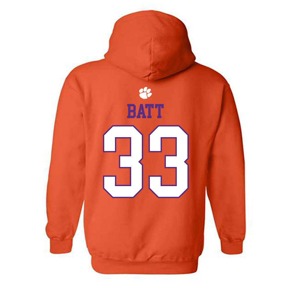 Clemson - NCAA Football : Griffin Batt - Classic Shersey Hooded Sweatshirt-1