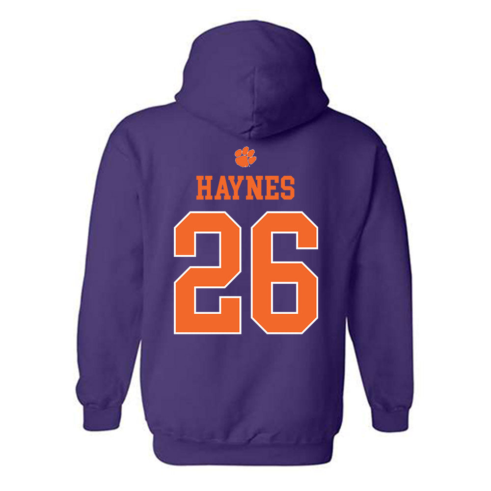 Clemson - NCAA Football : Jay Haynes - Classic Shersey Hooded Sweatshirt-1