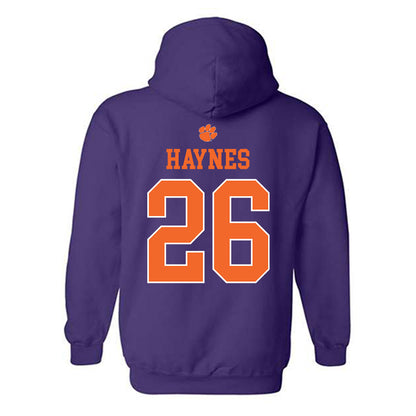 Clemson - NCAA Football : Jay Haynes - Classic Shersey Hooded Sweatshirt-1