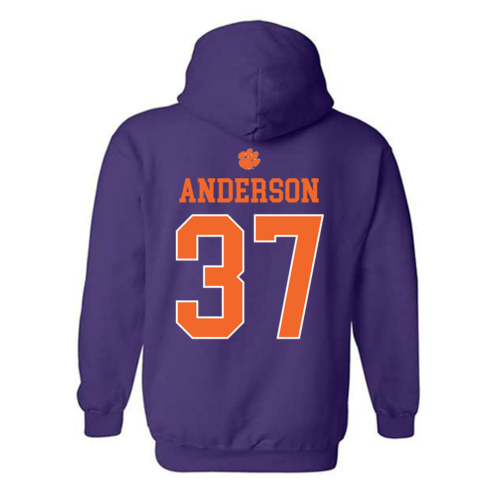 Clemson - NCAA Football : Logan Anderson - Classic Shersey Hooded Sweatshirt-1