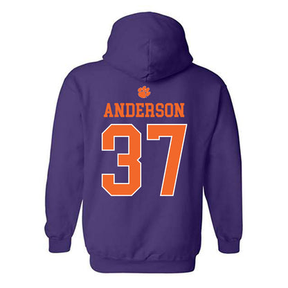 Clemson - NCAA Football : Logan Anderson - Classic Shersey Hooded Sweatshirt-1
