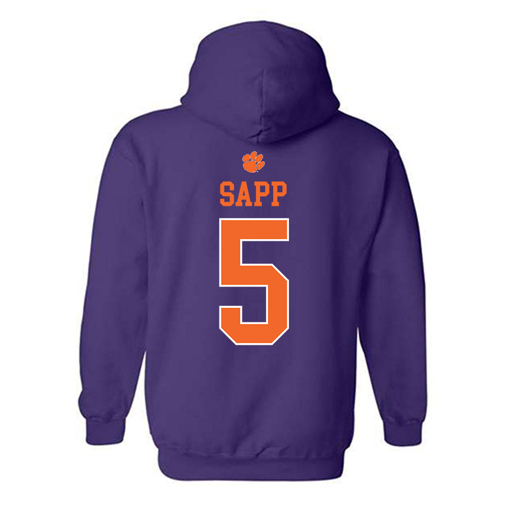 Clemson - NCAA Football : Josh Sapp - Classic Shersey Hooded Sweatshirt-1