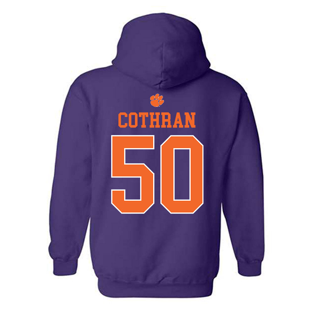Clemson - NCAA Football : Fletcher Cothran - Classic Shersey Hooded Sweatshirt-1