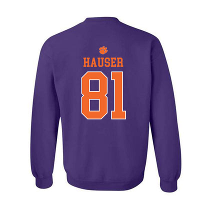 Clemson - NCAA Football : Nolan Hauser - Classic Shersey Crewneck Sweatshirt-1