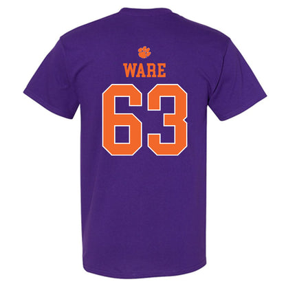 Clemson - NCAA Football : Easton Ware - Classic Shersey T-Shirt-1