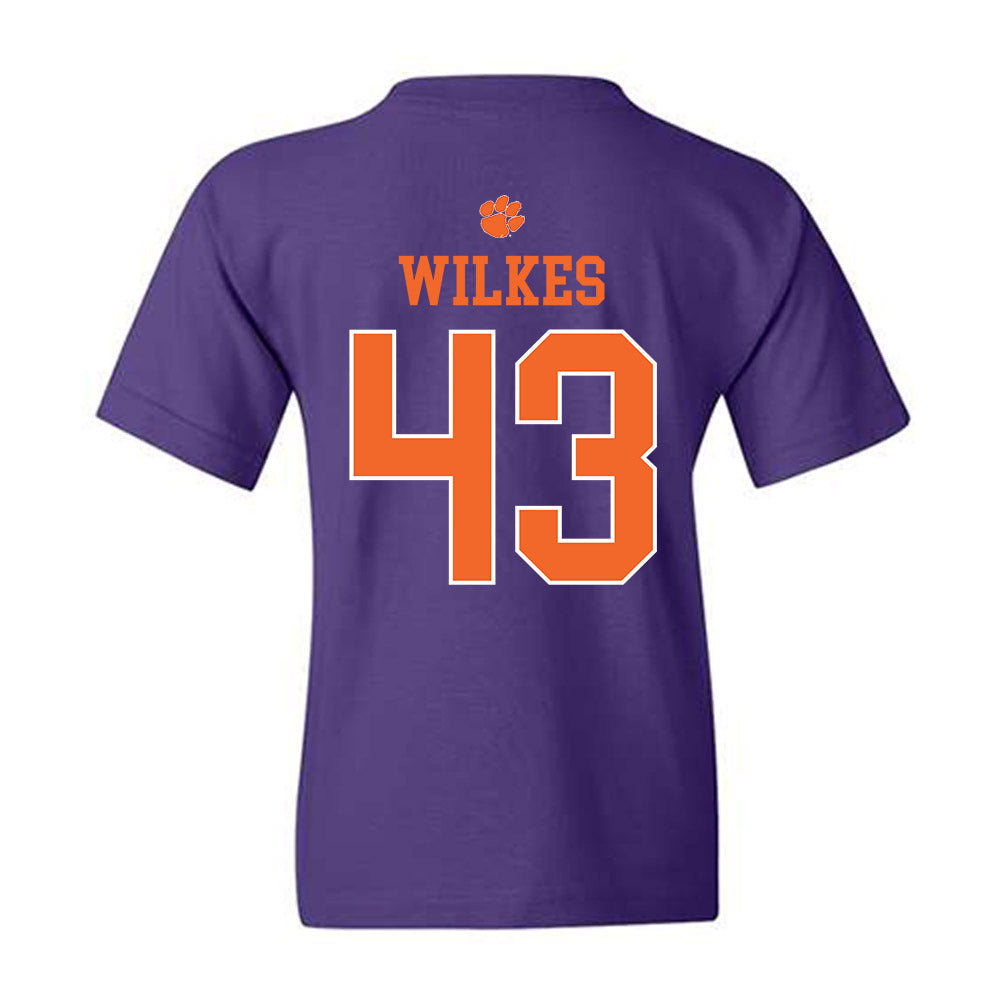 Clemson - NCAA Football : Billy Wilkes - Classic Shersey Youth T-Shirt-1