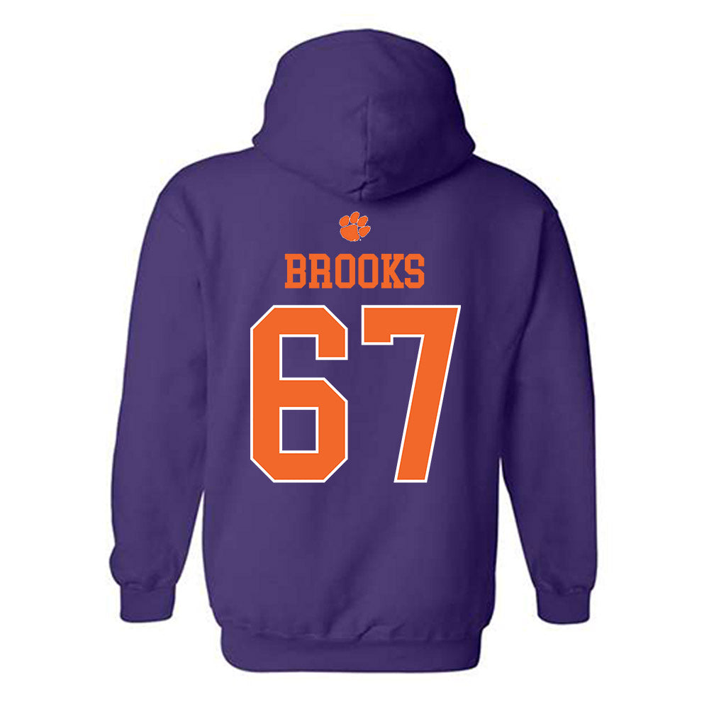 Clemson - NCAA Football : Nathan Brooks - Classic Shersey Hooded Sweatshirt-1
