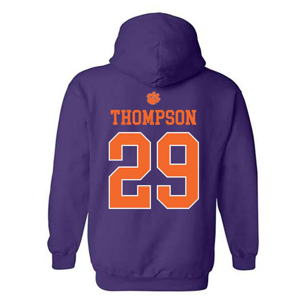 Clemson - NCAA Women's Soccer : Jordan Thompson - Classic Shersey Hooded Sweatshirt-1