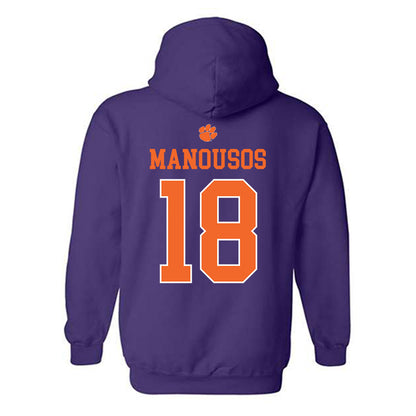 Clemson - NCAA Women's Soccer : Maria Manousos - Classic Shersey Hooded Sweatshirt-1