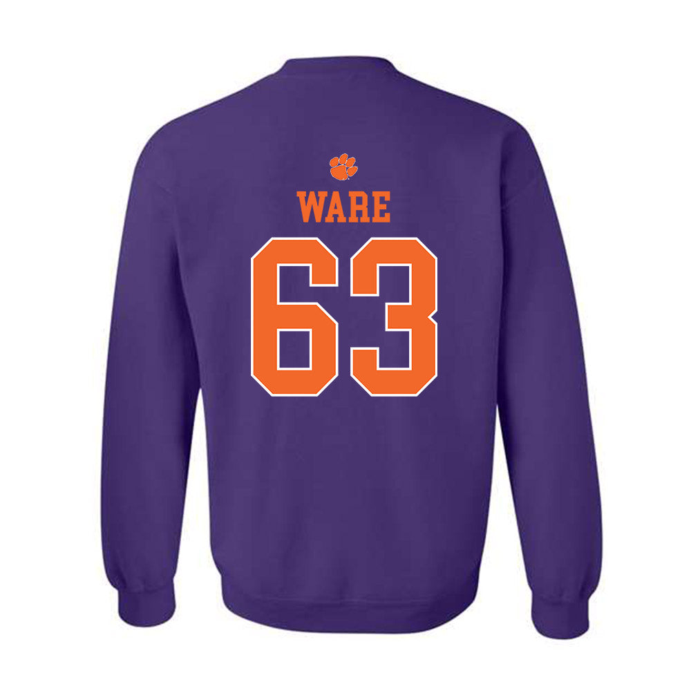 Clemson - NCAA Football : Easton Ware - Classic Shersey Crewneck Sweatshirt-1