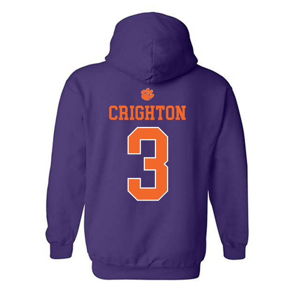 Clemson - NCAA Baseball : Jack Crighton - Classic Shersey Hooded Sweatshirt