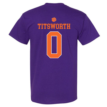 Clemson - NCAA Baseball : Drew Titsworth - Classic Shersey T-Shirt-1