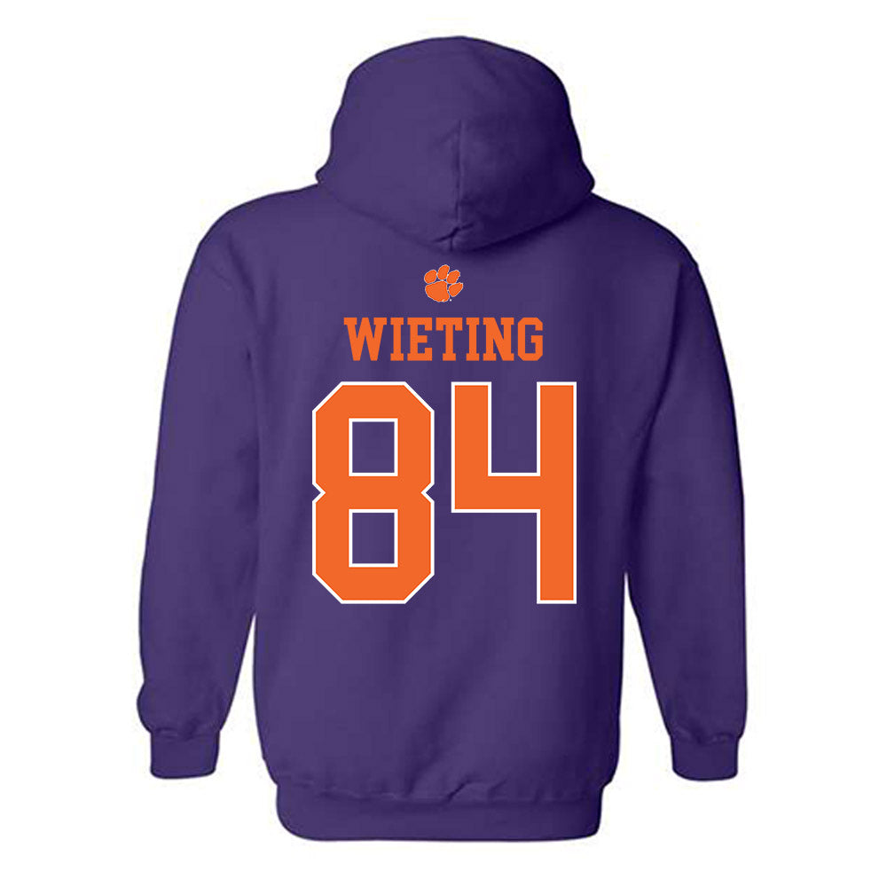 Clemson - NCAA Football : Avery Wieting - Classic Shersey Hooded Sweatshirt-1