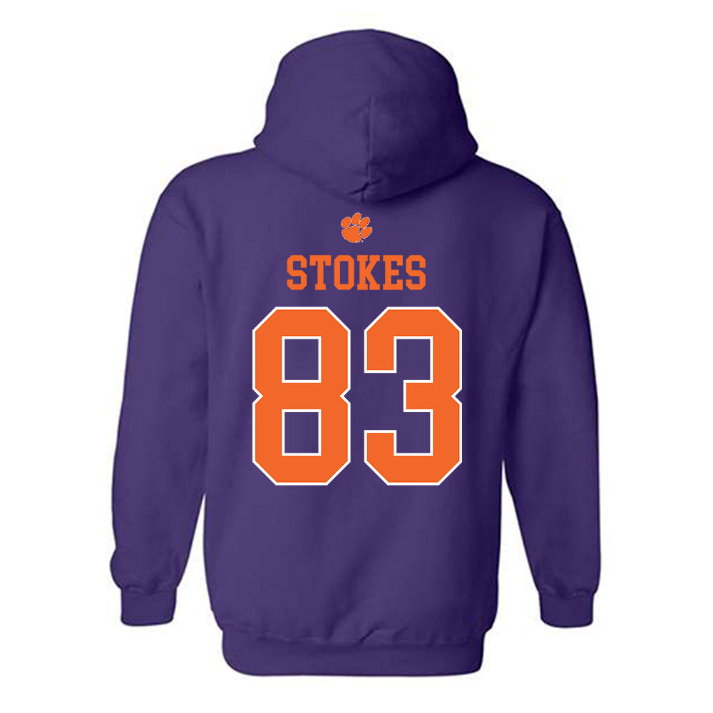 Clemson - NCAA Football : Ethan Stokes - Classic Shersey Hooded Sweatshirt-1