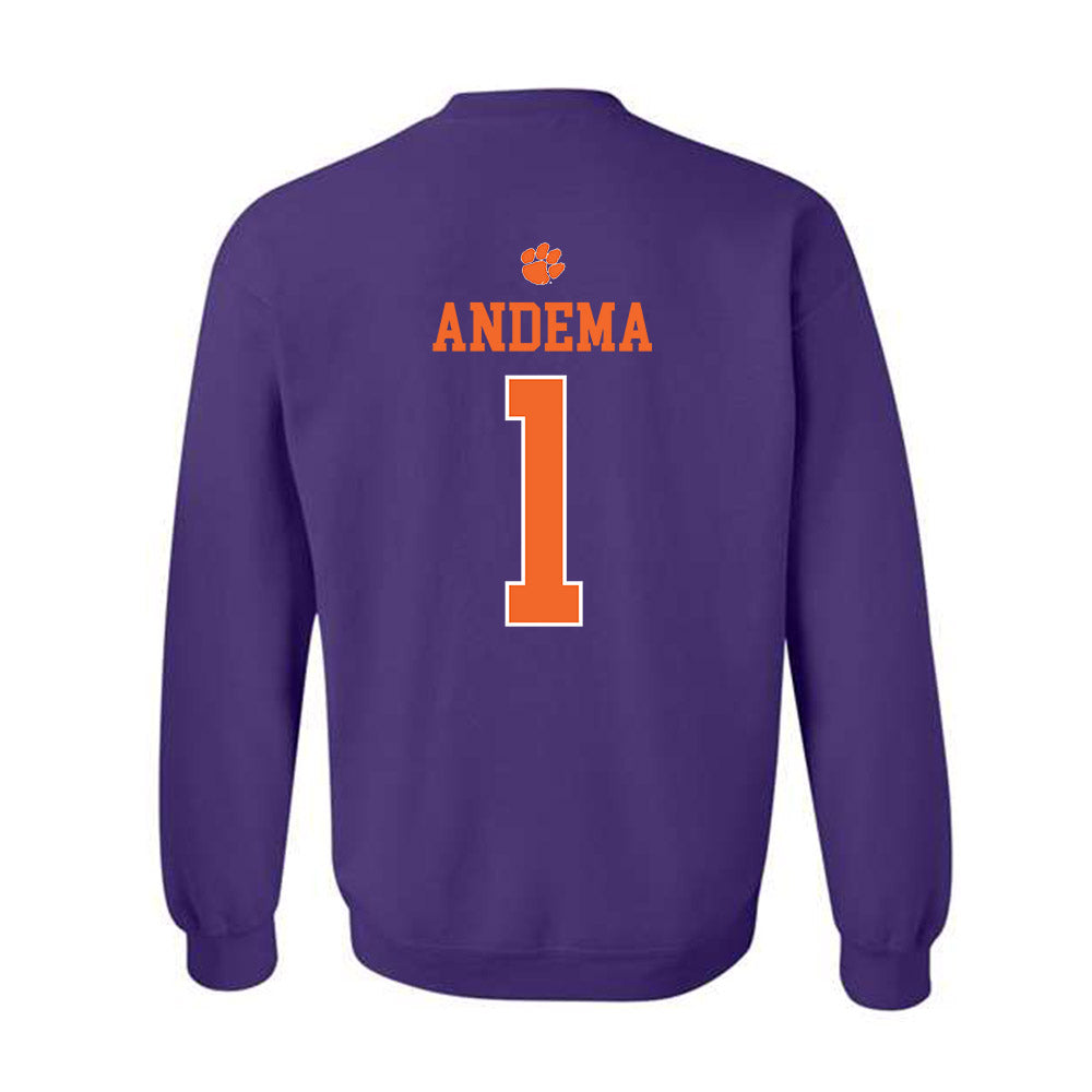 Clemson - NCAA Men's Soccer : Joseph Andema - Classic Shersey Crewneck Sweatshirt-1