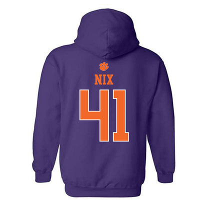 Clemson - NCAA Football : Caleb Nix - Classic Shersey Hooded Sweatshirt