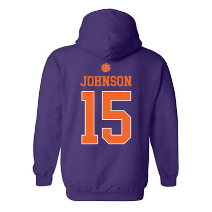 Clemson - NCAA Women's Soccer : Ella Johnson - Classic Shersey Hooded Sweatshirt-1