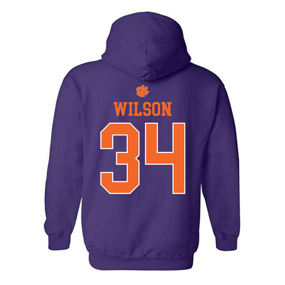 Clemson - NCAA Football : Max Wilson - Classic Shersey Hooded Sweatshirt-1
