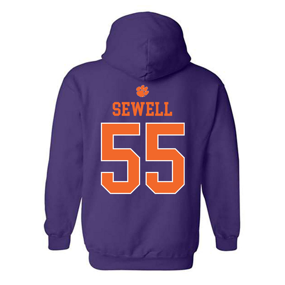 Clemson - NCAA Football : Harris Sewell - Classic Shersey Hooded Sweatshirt-1
