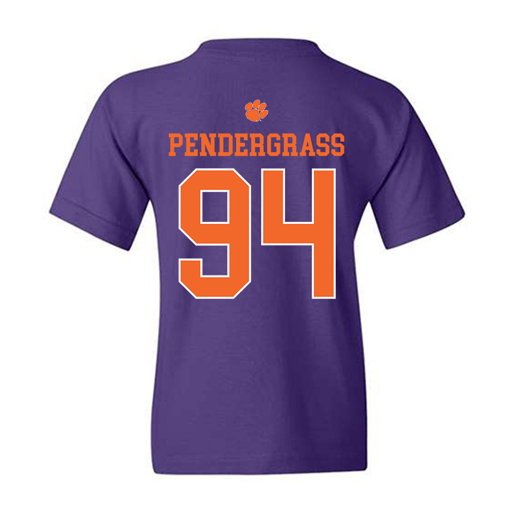 Clemson - NCAA Football : Chapman Pendergrass - Classic Shersey Youth T-Shirt-1
