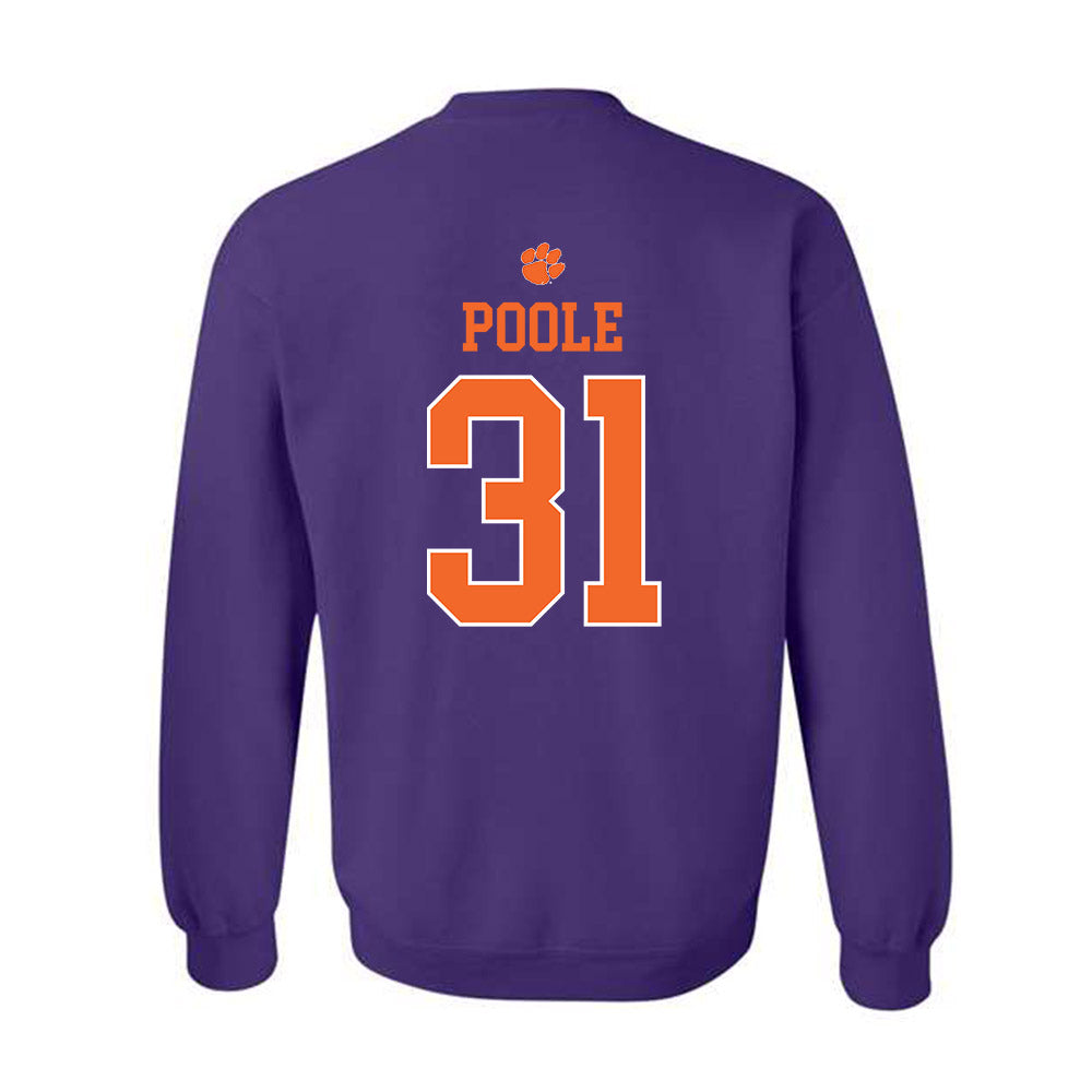 Clemson - NCAA Women's Basketball : Anya Poole - Classic Shersey Crewneck Sweatshirt-1