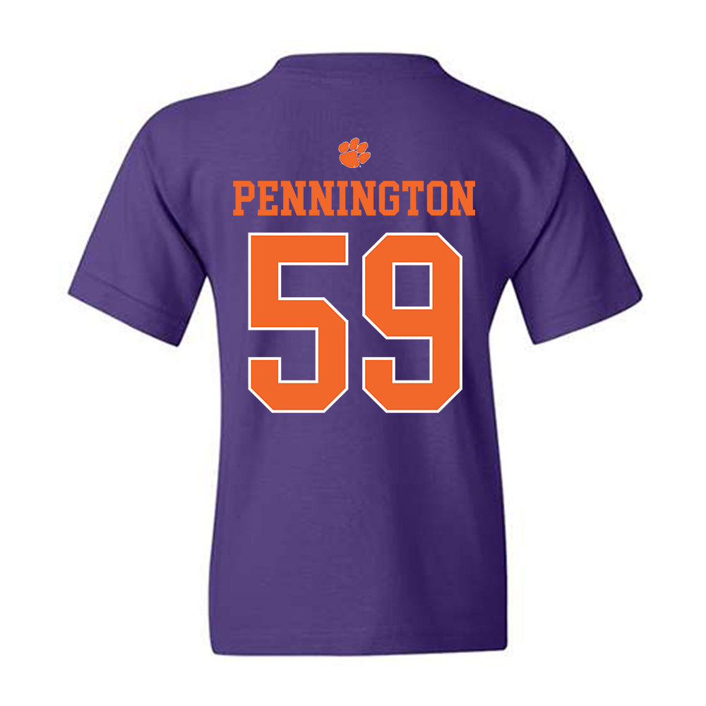 Clemson - NCAA Football : Dietrick Pennington - Classic Shersey Youth T-Shirt-1