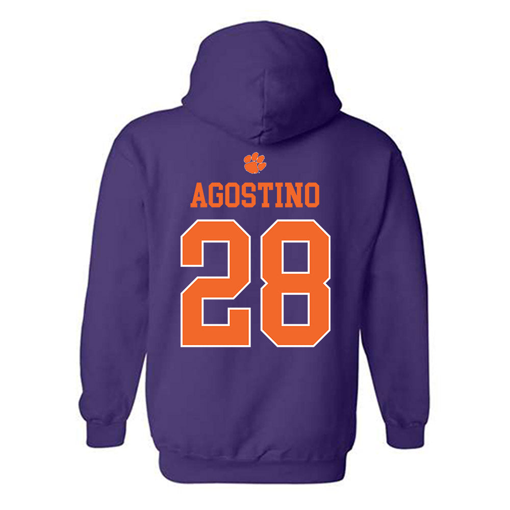 Clemson - NCAA Women's Lacrosse : Summer Agostino - Classic Shersey Hooded Sweatshirt-1