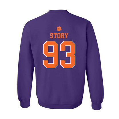 Clemson - NCAA Football : Caden Story - Classic Shersey Crewneck Sweatshirt-1